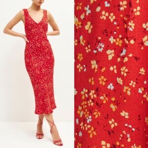 NEW Reformation Beauden Dress Baila Large